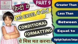 Conditional formatting in excel | Highlight Cells Based in MS Excel | Conditional Formatting - 09