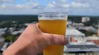 Eve On Adams, Tallahassee, Having A Beer On The Rooftop Restaurant