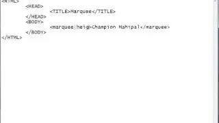 Learn HTML Tutorial 7 Marquee with attributes and example
