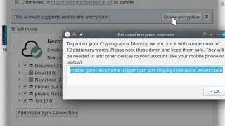 End-to-end encryption in action in Nextcloud