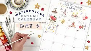 Watercolour Advent Calendar Day 9