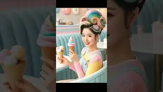korean girls with food hair style #aidrawing #koreanhairstyles #koreanfood #kfood