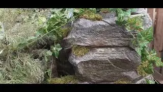 ФОНТАН ИЗ АРТ БЕТОНА В УГОЛ