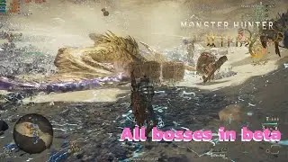 monster hunter wilds beta - all bosses - light bow gun - gameplay