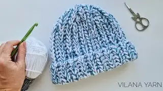 Шапка крючком❤ Быстро и просто👍