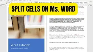 How to Split a Cell in Word - Advanced Table Editing Guide!