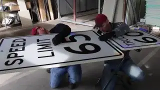Speed limit sign preparation