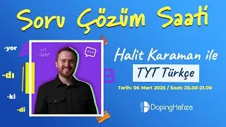 🔴 CANLI YAYIN: TYT TÜRKÇE HALİT KARAMAN İLE SORU ÇÖZÜM SAATİ 🚀