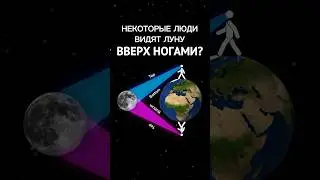 Некоторые люди видят Луну вверх ногами?🤔🌒  #шортс #shorts #космос #интересно #наука #астрономия