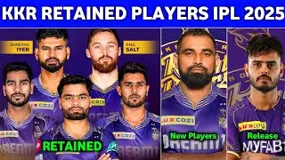 KKR Top 5 Retained Players For IPL 2025 Mega Auction || Kolkata Knight Riders Squad IPL 2025