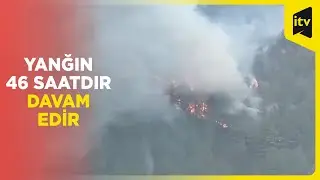 Türkiyənin Karabük vilayətində alovlar bütün meşəni bürüdü