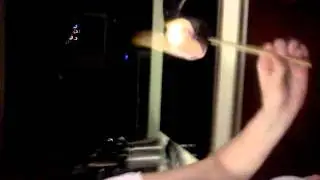 We lit a marshmallow on fire!!