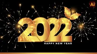 Beautiful Elegant Text Effect Of Happy New Year 2022 - Ilustrator 2021