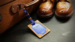 The Brogue Leather Luggage Tag- (Preview)- Online Fine Leathercraft Courses