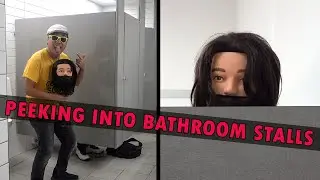Peeking Into Bathroom Stalls Prank!