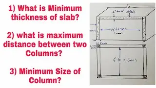 Minimum thickness of slab ¦¦ column size ¦¦ Max. Distance between two columns
