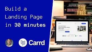 Create a landing page in 30 minutes without code, for free | Carrd Tutorial