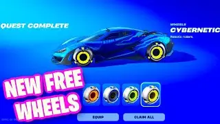 NEW FREE CYBERNETIC WHEELS in Fortnite - Rocket Racing Speed Run Time Trials