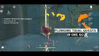 Battlefront: Misty Dungeon Clearing All 5 PLUNGING TRIAL Quests In One Go On Genshin Impact
