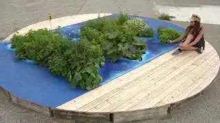 Naturalistict Art: The Green Growing Globe Installation - Stenkrossen, Lund, Sweden 2016