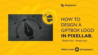 LOGO DESIGN USING SHAPE AND BEZIER TOOL IN PIXELLAB | HOW TO DESIGN A CREATIVE GIFT BOX LOGO