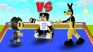 Битва мобов Бенди и чернильная машина в МАЙНКРАФТ! Аддон Бенди в MINECRAFT