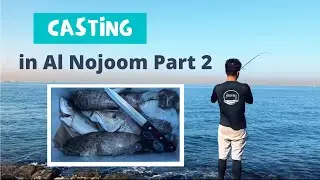 Fishing in Al Nojoom Island Part 2 | Casting | Light Set-up| Hamour