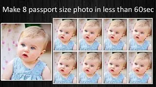 How to make 8 passport size photo in less than 1 min using ready action