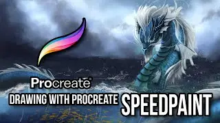 Water Dragon | SPEEDPAINT | DRAW PROCREATE | DIGITAL DRAWING | Рисую на айпаде прокриейт