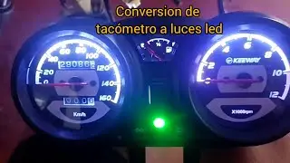 Como poner luces led al tacómetro de una moto