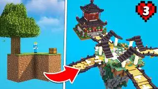 I Built the ULTIMATE FLYING BASE in Minecraft Skyblock Hardcore! #2