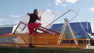 Строим катер Кальмар. Часть 8 Изготовление лекала для тента - 4К Видео