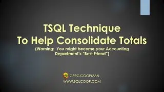 Accountant's Dream - TSQL Coding Technique To Help Solve Consolidation Discrepancies