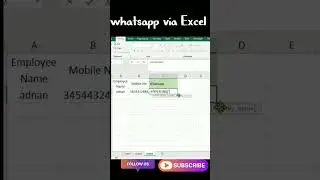 Whatsapp directly from excel  .#excel #microsoftexcel #msexcel #exceltips #exceltipsandtricks