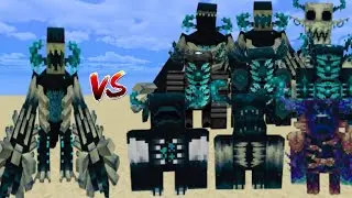 T - Rex Warden vs All Warden Plus in Minecraft Bedrock Mob Battle 1.19.30