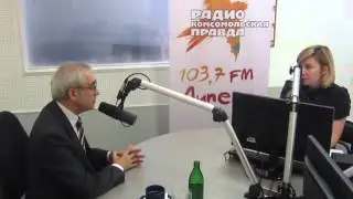 В. П. Долгих на радио Комсомольская правда в Липецке.