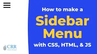 How to Create a Collapsible Sidebar Menu with HTML, CSS, and JavaScript