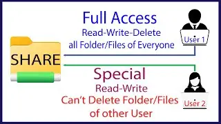Share Folder with Special Permissions in Windows | Allow Write - Deny Delete Folders or Files