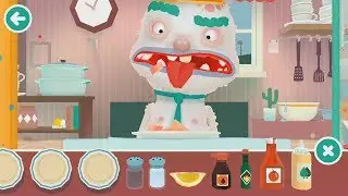 Играем в Веселую кухню Готовим еду и коктели Кормим Монстрика Игровой мультик для детей