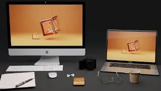 Blender - Mock-up Design Tutorial using blenderkit addons