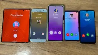 Incoming Fake Calls Samsung Galaxy Z Flip 3 vs S10e vs A50 vs A7 (2017) vs Fold 2