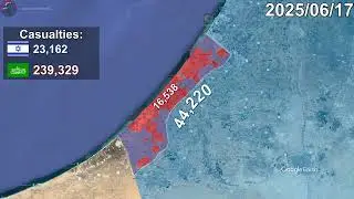 Israel-Hamas War: Every Day to October 1st, 2025 Mapped using Google Earth