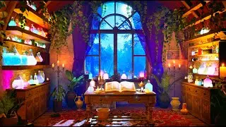 🔮 Magic Apothecary | Cozy Potion Shop Ambience with Fantasy Music & Bubbling Sounds