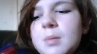 Me eating linmon biscuits