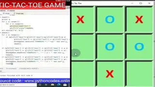 TIC TAC TOE GAME IN PYTHON  | HOW TO CREATE TIC TAC TOE GAME IN TKINTER IN PYTHON | 