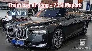 BMW 735i Msport 2023 màu đen thảm bay di động cực chất tại H3T Auto
