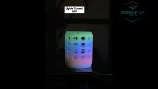3D Printed Candle Holder With Multicolored Glow In The Dark Filament #short #glowinthedark #3dprint