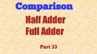 Comparison of Half Adder and Full Adder