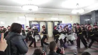 Военный оркестр в московском метро - 3