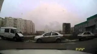 24 01 2015 Мариуполь Запись с регистратора обстрела Градом террористической организацией ДНР